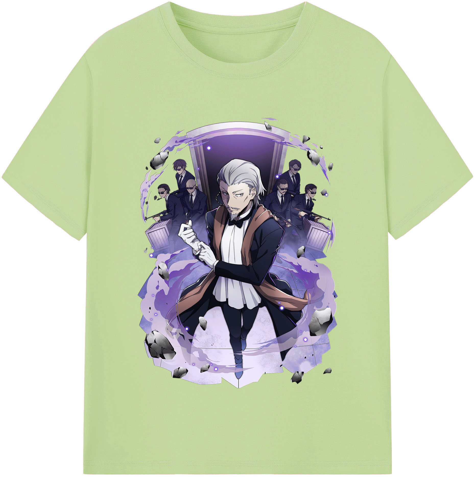 （画像用） 文豪ストレイドッグス Bungo Stray Dogs 綿100％半袖Tシャツ（フロントプリント）
